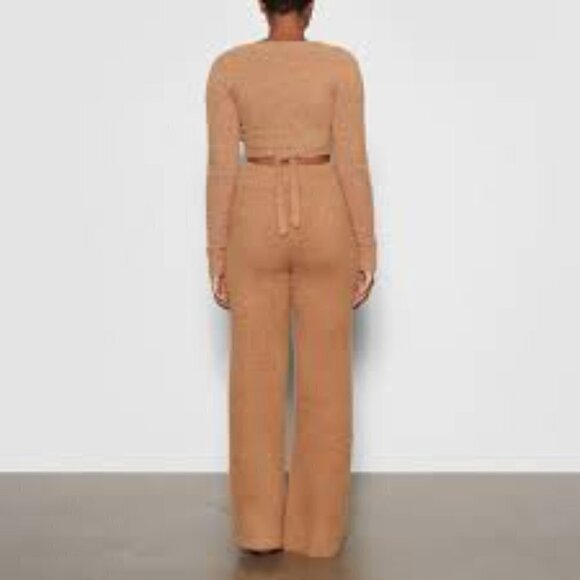 𝅺**NWT** SKIMS Cozy Knit Pants Camel XXS/XS - Picture 2 of 12